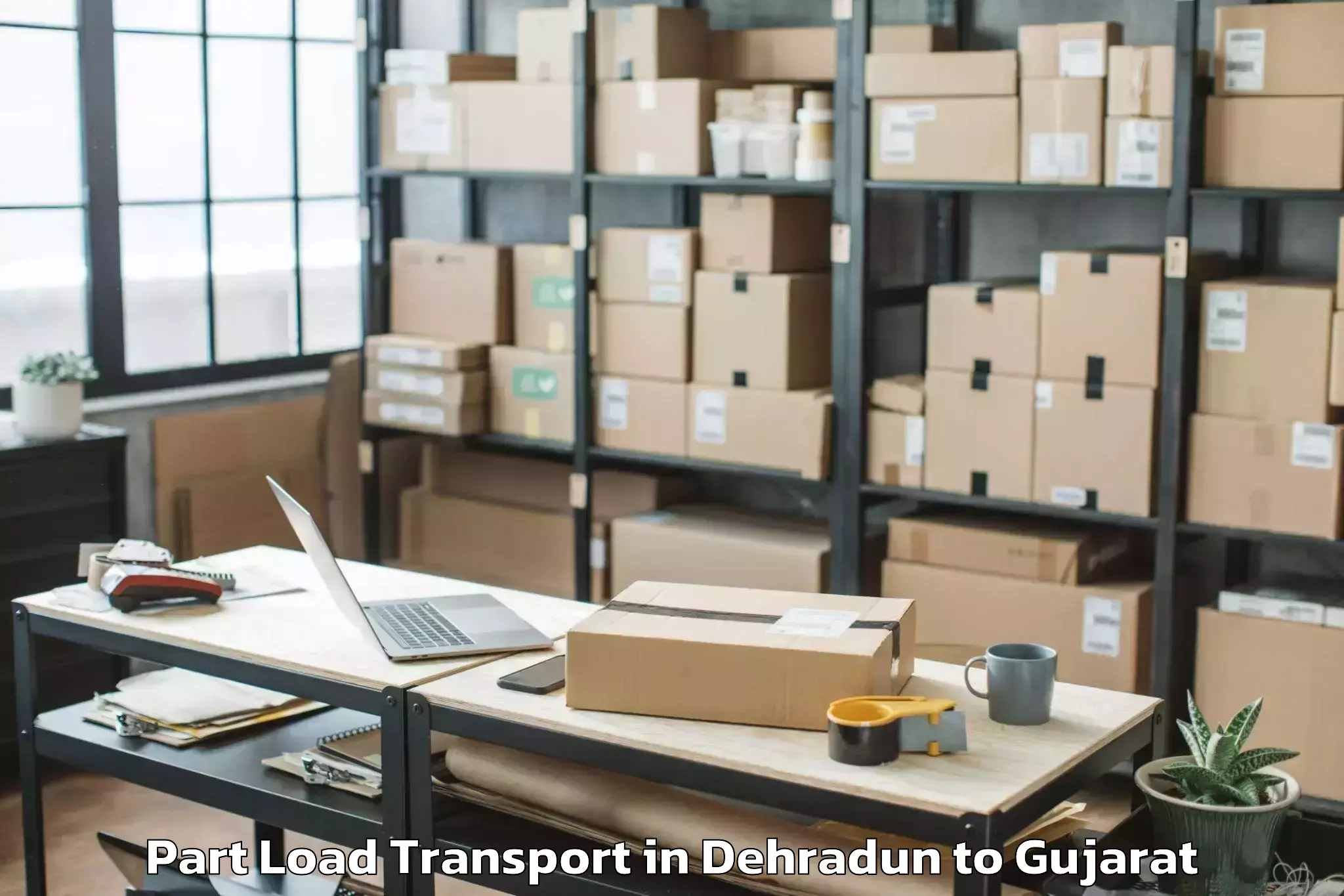 Efficient Dehradun to Jambughoda Part Load Transport